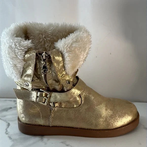 New- GUESS gold foil “look” boots - Picture 3 of 16